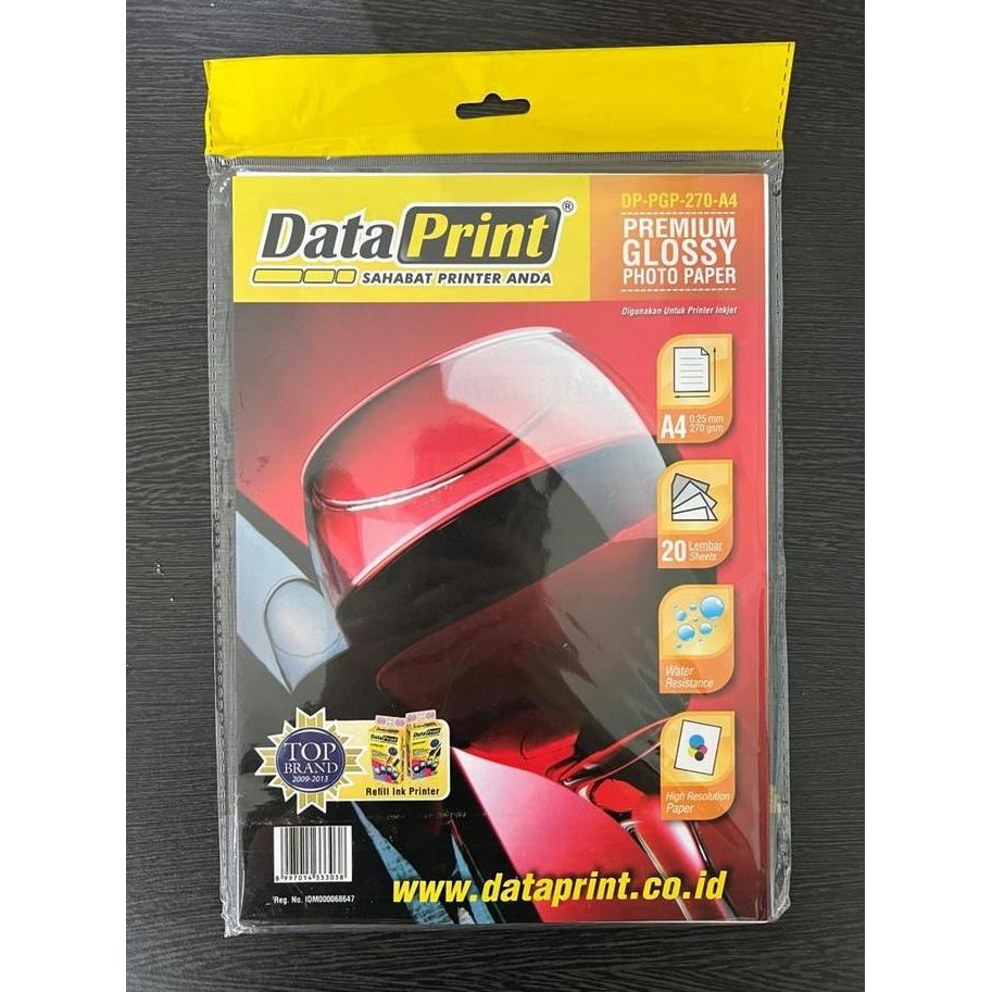 

Kertas Foto Data Print Premium Glossy Photo Paper A4 270Gsm Terlaris