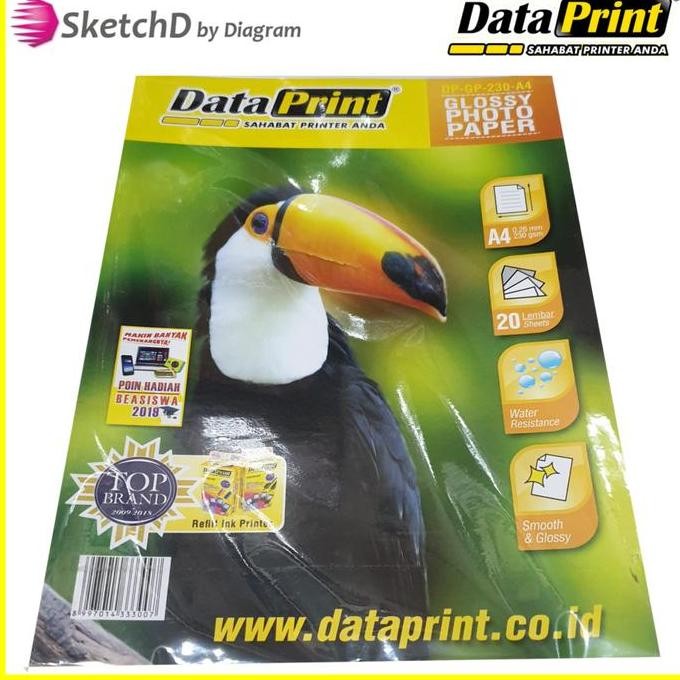 

Kertas Foto Glossy A4-230 Dataprint 20 Lbr Terbaru