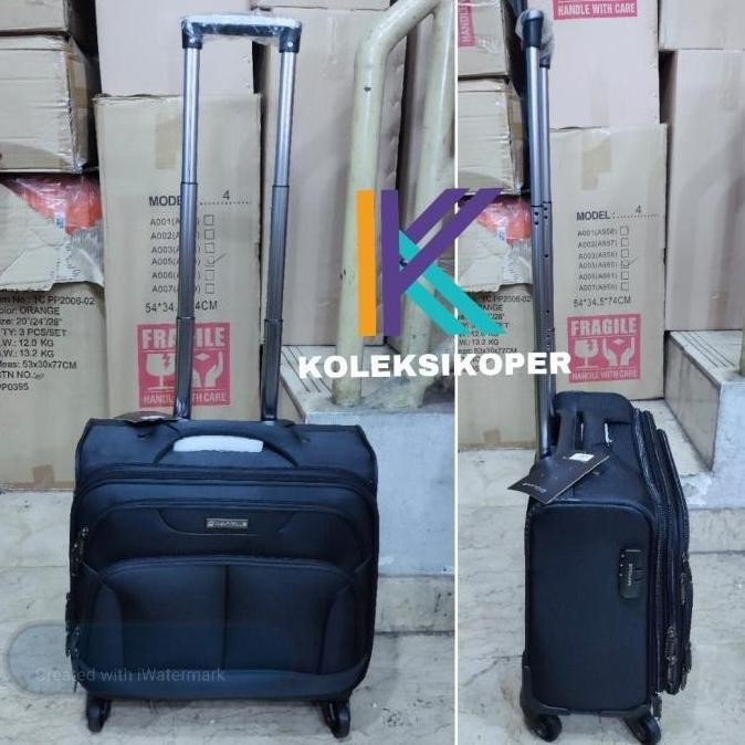 Koper Kabin Pilot Navy Club 2023 Kanvas Original Ukuran 16 Inchi