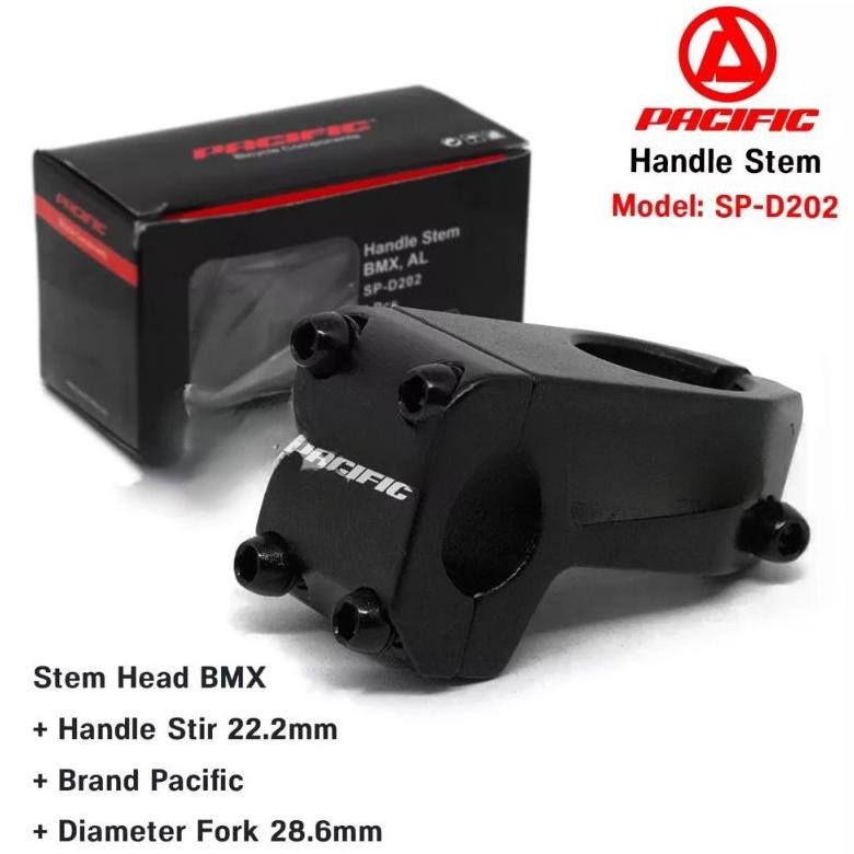 Original Handle Stem Head Bmx Dudukan Stang Pacific Stem Sepeda Bmx 22.2 Mm Re27