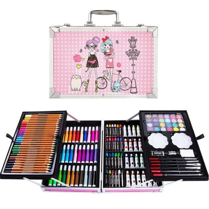

Koper Set Crayon Mewarnai Alat Tulis Anak 145 Pcs