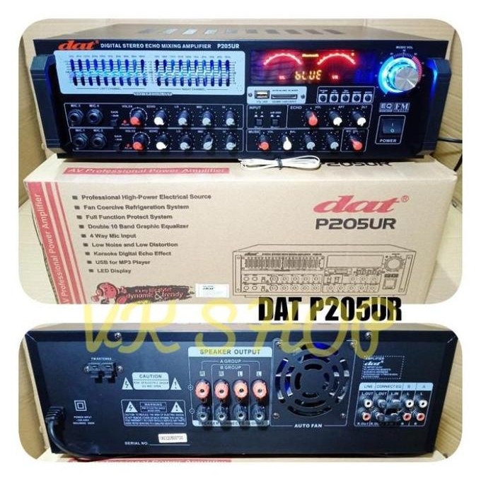 Power Amplifier Dat P205Ur / P 205Ur Bluetooth New Stok