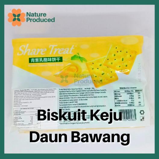 

PJ Bairong Share Treat Scallion Cheese Flavor Biscuits 300gr Biscuit Keju Bawang