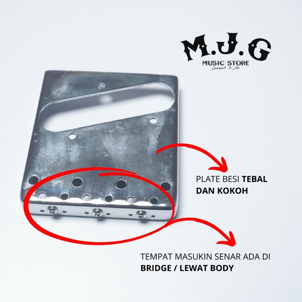 tremolo saddle bridge gitar elektrik telecaster FNDR with 3 barel saddle