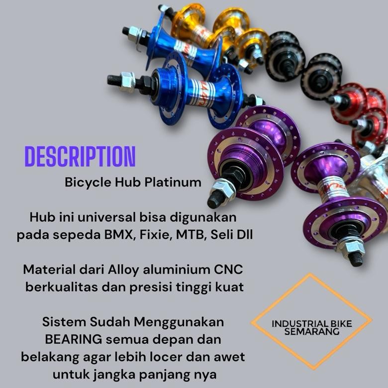 Special ( Hfh Platinum / 36H / Cnc ) Hub Freehub Bos Tromol Sepeda Bmx Platinum Haro Bearing Lubang 