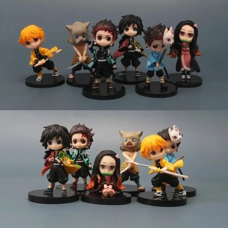 Action Figure KIMETSU NO YAIBA DEMON SLAYER SET 6pcs