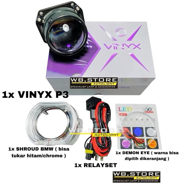 PAKET BILED VINYX P3 50 watt 2.5 inch PURPLE LENS BILED VINYX
