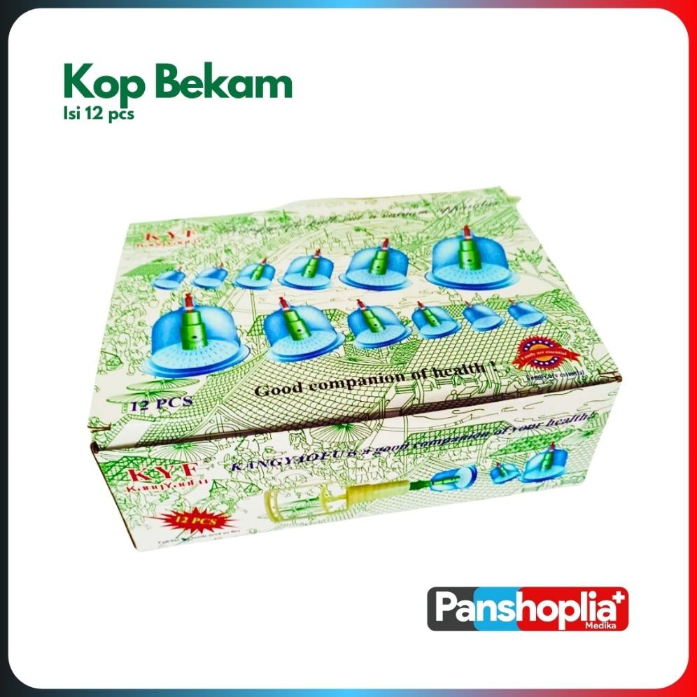 KYF Alat Bekam 12 Pcs Cup l Kop Angin 12 Pcs l Vacuum Cupping Kit Isi 12