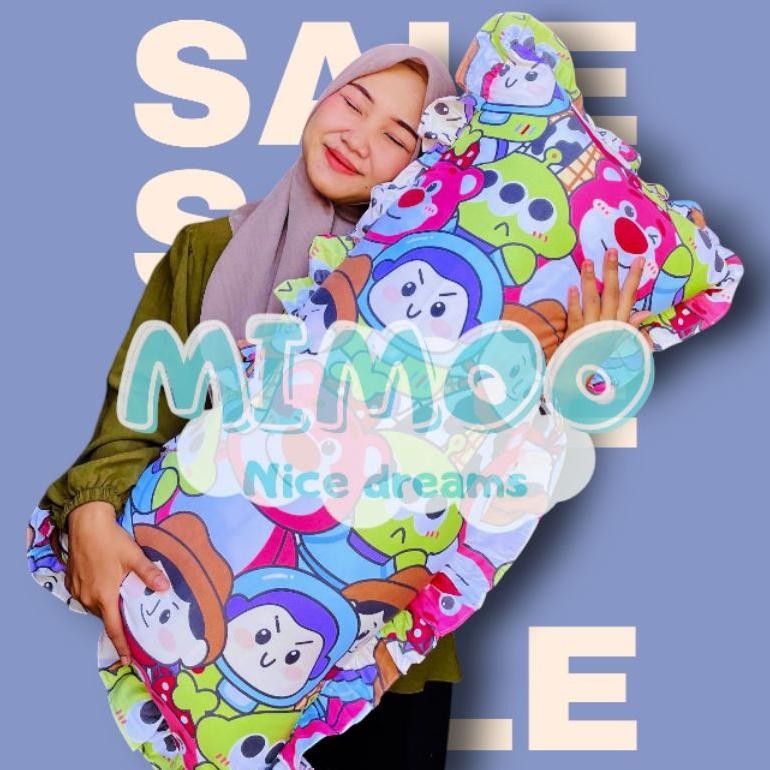 (Terbaru) Bantal Cinta Jumbo Karakter 50x100 cm Super Empuk & Lucu | Bantal Peluk Besar Dewasa & Ana