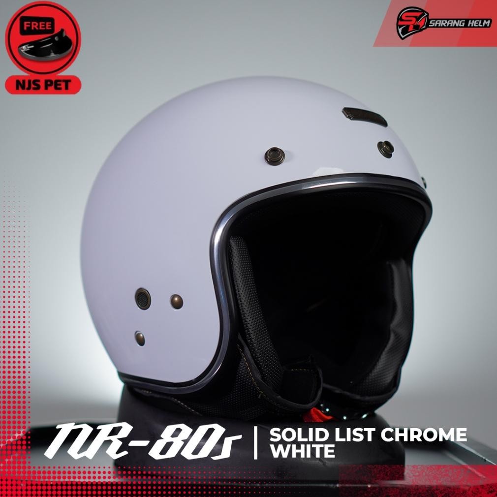 NJS NR80's Solid List Chrome - Helm Retro | Helm NJS | NJS Retro | Retro | NJS NR80S | NR80S POLOS |