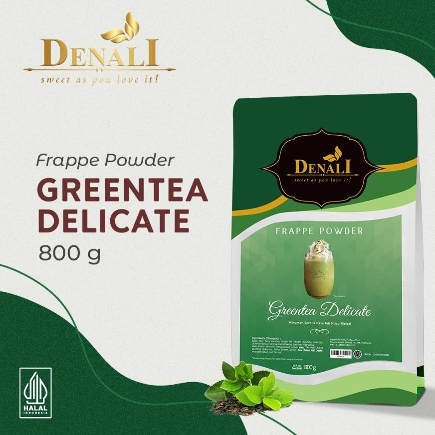 

Paling dicari Denali Green Tea Delicate Frappe Powder / GREENTEA DELICATE POWDER DENALI 800 gram