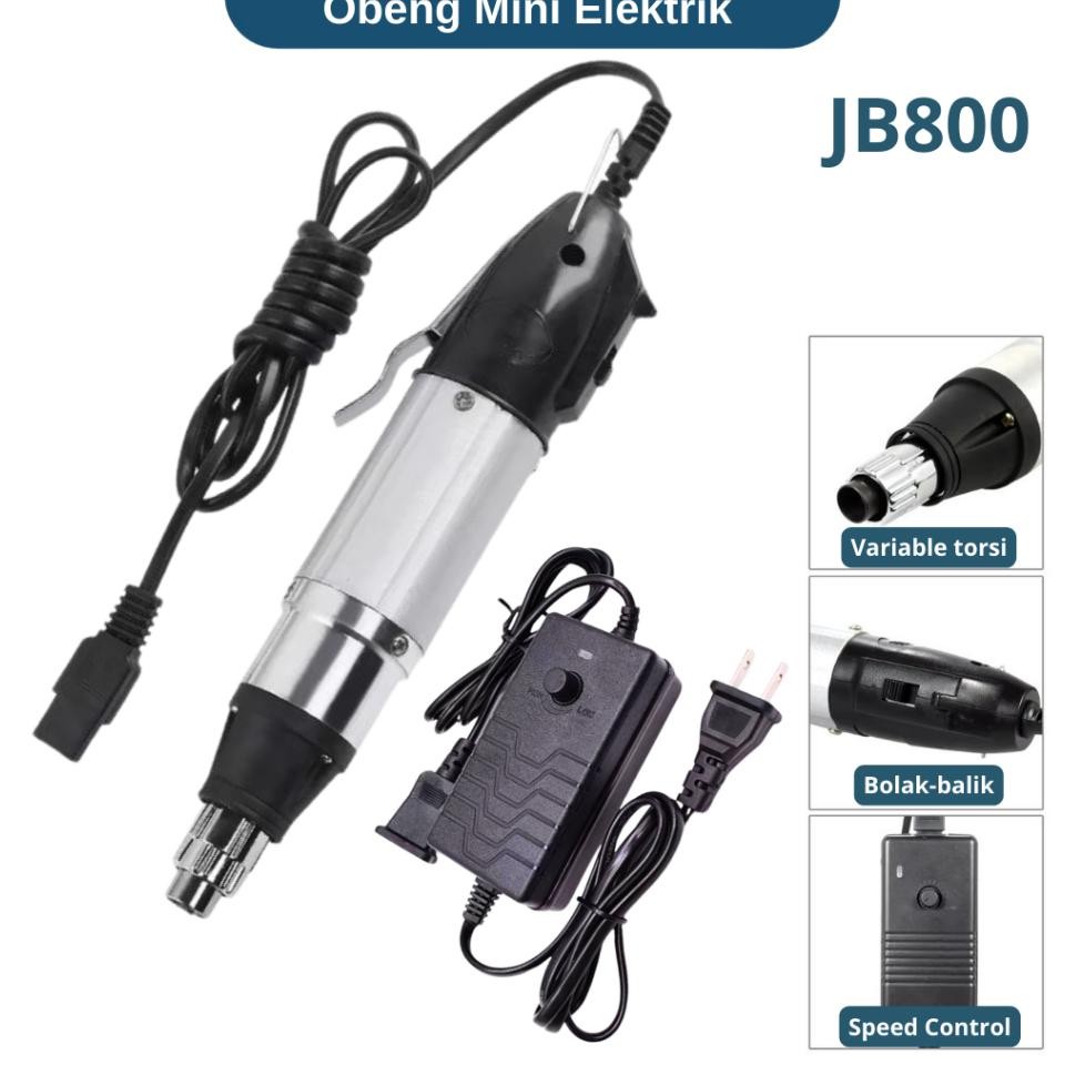 Obeng Listrik Screwdriver Elektrik Jb800 Bolak Balik Lengkap Mata Obeng Plus