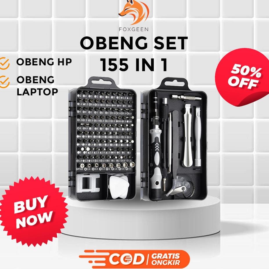 Obeng 115 In 1 Full Set Obeng Service Komputer Laptop Service Obeng 115 In 1 Bagus