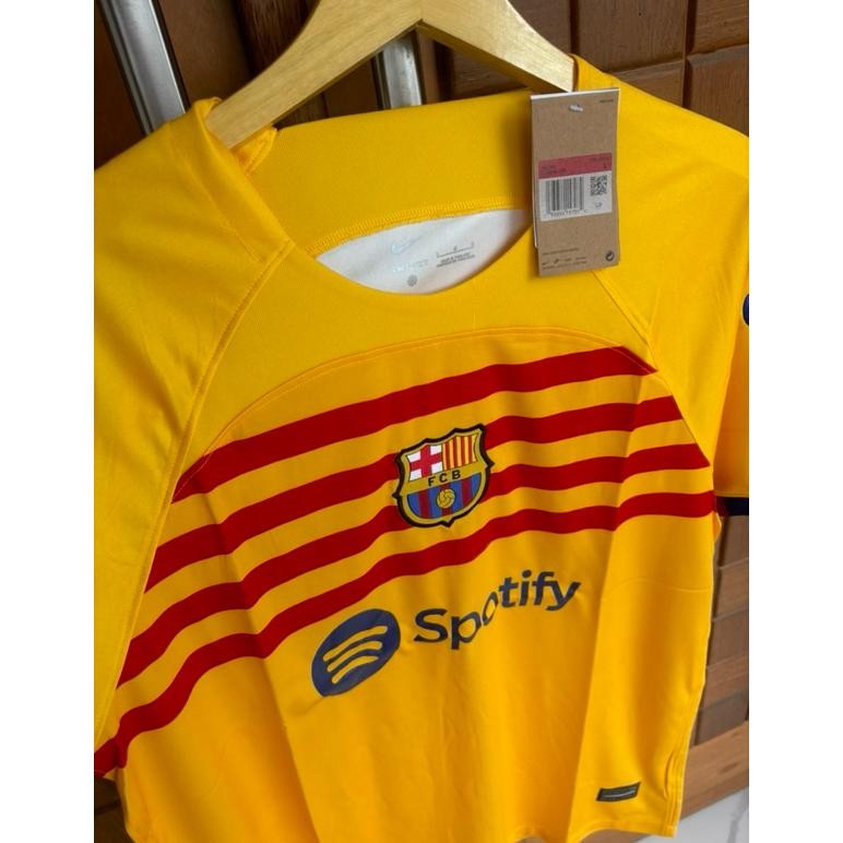 Ready Jersey Bola Barcelona 4Th 2022 2023 Baju Bola Jersey Barcelona Senyera 4Th