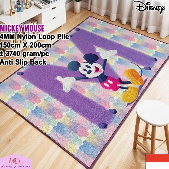 Disney Mickey Mouse Official Merchandise karpet 150x200 anti slip playmat anak bayi motif kartun kar