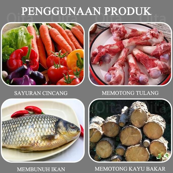 (Expert) pisau Daging pisau Koki pisau baja Premium pisau Dapur Super Tajam Unik Garis-Garis Kitchen