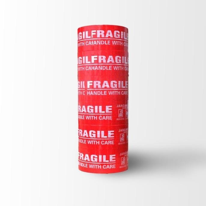 

Kualitas Terjamin 1 Slop [ Isi 6 ] Lakban Fragile Merah 48 Mm X 100 Yard - Handle With Care Jangan Di Banting - Mpi
