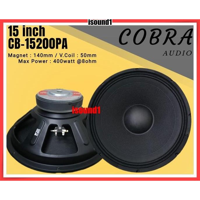 Grosir Speaker Cobra 15 Inch Cb 15200 Pa Komponen Cobra 15200 Full Range Original