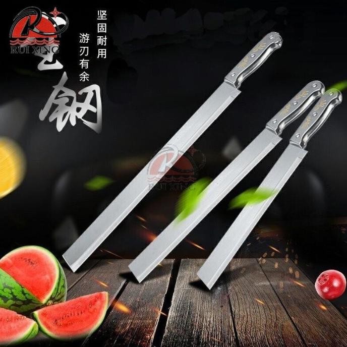 (Expert) RUI XING Pisau Buah Stainless steel anti karat panjang pisau semangka