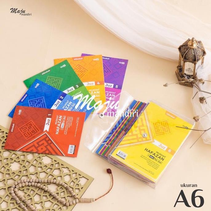 new alquran hafalan per juz ukuran a6 lengkap 30 buku hafazan 8 blok full colour disertai kolom mura