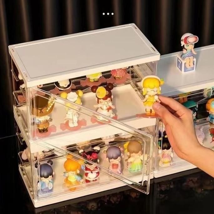 

Terlaris Kotak Display/ Box Mika Akrilik/ Action Figure / Patung/Storage Organizer 3 Tingkat