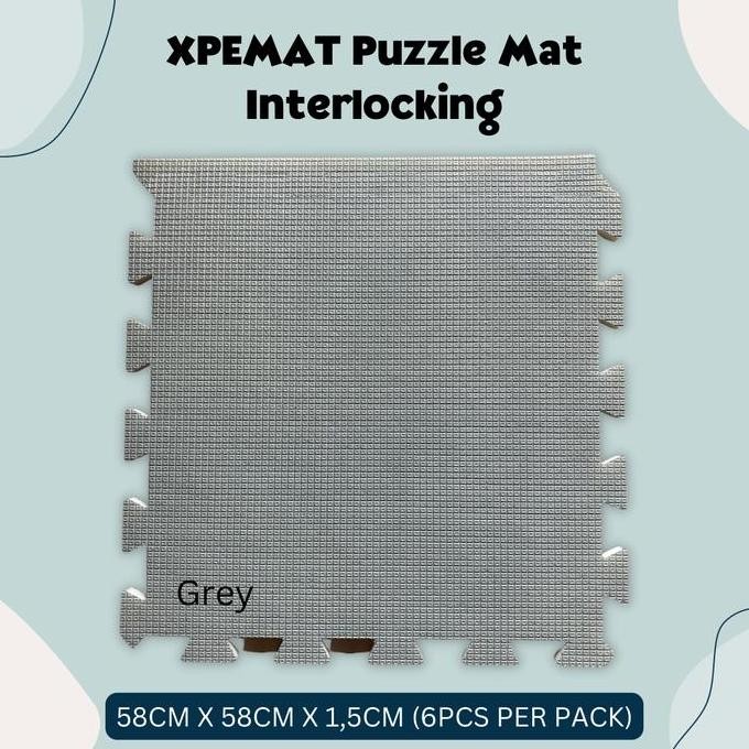 

Terlaris Xpemat Puzzle Mat Interlocking Xpe Mat 58Cm X 58Cm X 1,5Cm Polos Karpet Puzzle Abu