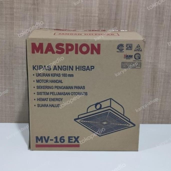 Exhaust Fan Plafon Maspion Mv-16 Ex Hexos/Heksos Plafon 6" Cerobong