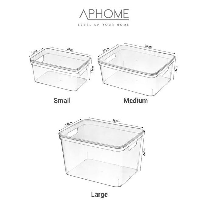 

Terlaris Aphome Box Penyimpanan Serbaguna Transparan Container Acrylic Transparent Organizer Storage Dengan Tutup Bening Multifungsi Bita