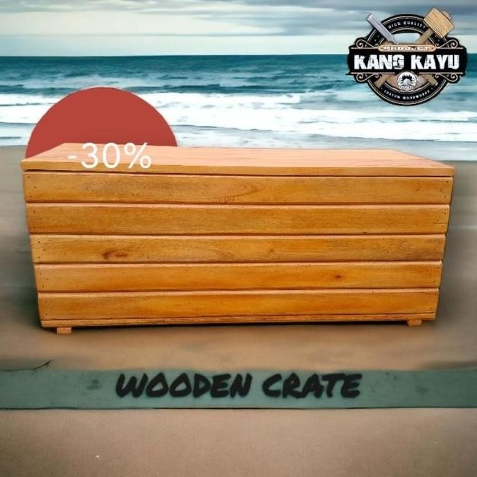 

Terlaris Wooden Crate Rapat Box Kayu Plus Tutup 100-120X40X40Cm Storage Box Penyimpanan