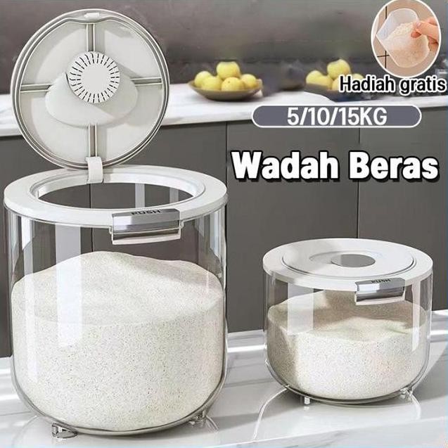

Terlaris Dispenser Beras 5-15Kg/Tempat Wadah Penyimpanan/Rice Storage Kontainer