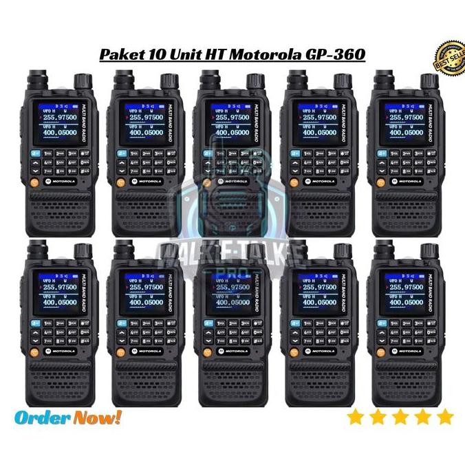 Murah Beli 10 Unit Makin Murah Ht Motorola Gp360 Type-C Charger Jarak Jauh Vhf Uhf Dual Band Handy T