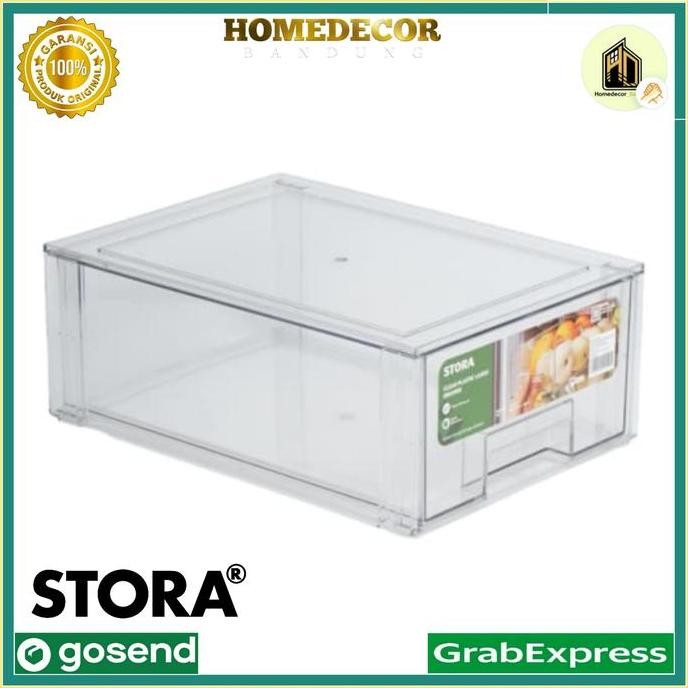 

Terlaris Stora 35X25X13.5 Cm Laci Penyimpanan Plastik Large - Clear / Clear Plastic Large Drawer