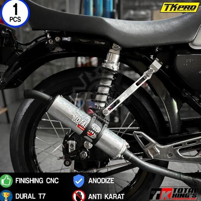 BREKET GANTUNGAN KNALPOT PDK RX KING RXKING RXS YT TKPRO DURALIUM CNC