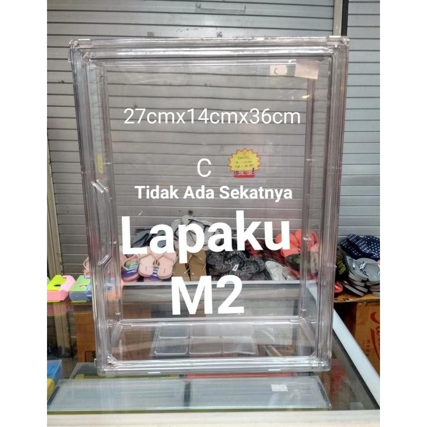 

Terlaris Kotak Penyimpanan / Display Acrylic Kotak Sepatu Akrilik Premium Transparan Storage Box