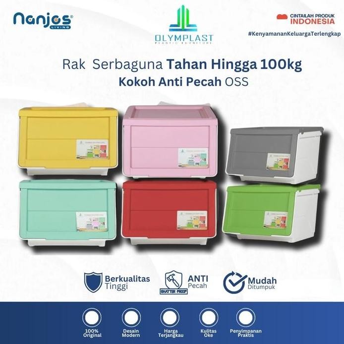 

Terlaris Jne Olymplast Penyimpanan Plastik Container Box Kotak Rak Plastik Oss