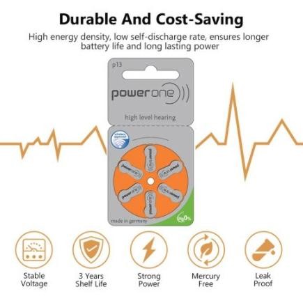New Powerone P13 Baterai Alat Bantu Dengar Baterai Alat Bantu Dengar Ori Premium