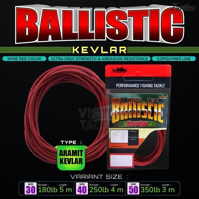Promo Kevlar Tali Pancing Firelock Ballistic Assist Line Type Aramit Kevlar