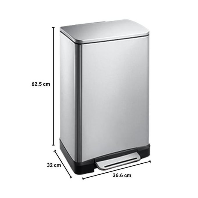 Eko Tempat Sampah Pedal Fpp 30 Ltr - Silver