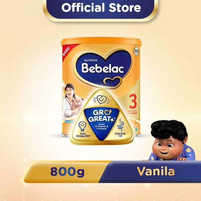 

Bebelac 3 Vanila Susu Pertumbuhan Bubuk 800 GR