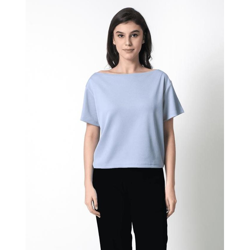 Tersedia KAOS RAJUT  Pendek WANITA Oversize SABRINA T-SHIRT WANITA BLOUSE WANITA - KATE T-SHIRT Atas