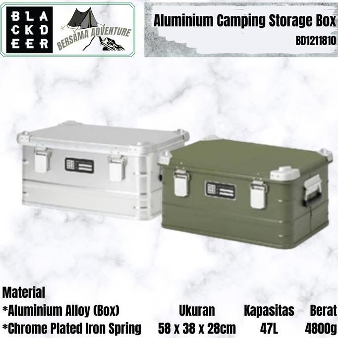 

Terlaris Box Penyimpanan Blackdeer 47L Aluminium Camping Storage Box Bd1211810