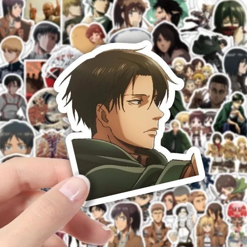 

60Pcs Attack on Giant allen Alan Yeager Levi Cartoon DIY Sticker Fashion Phone Case Notebook Decoration Waterproof Sticker