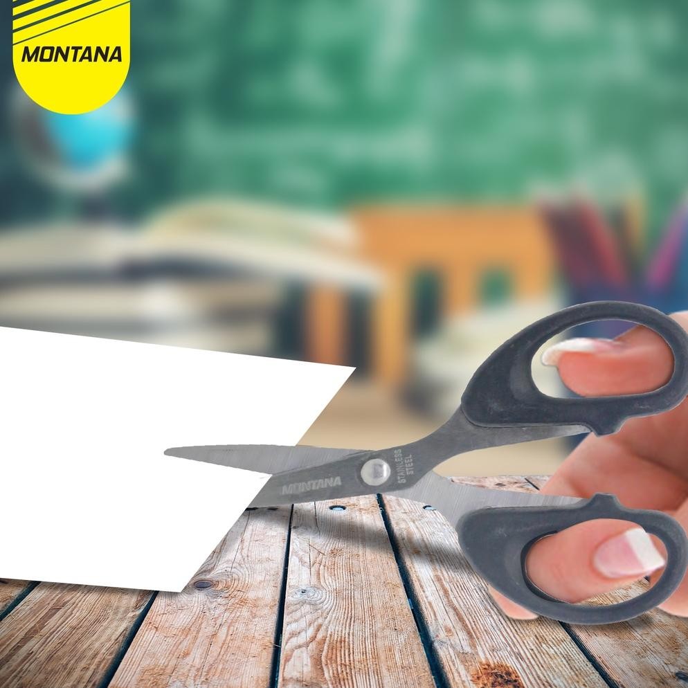 

MONTANA SCISSORS GUNTING STAINLESS STEEL 11.5 CM MULTIPURPOSE KUAT TAJAM ANTI KARAT STI-145/RETAIL
