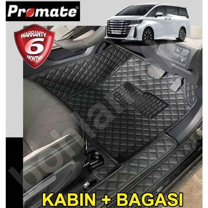 

Terlaris Karpet Mobil 7D New Vellfire 2024-Up Promate Leather Custom Luxury 2 Baris + Bagasi