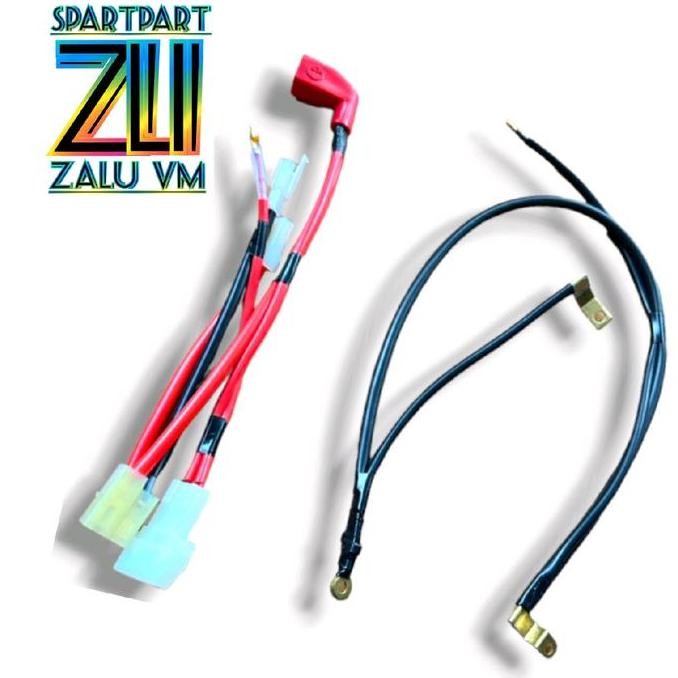 Kabel Aki Accu Fulset Motor Yamaha Mio Sporty Smile Mio Soul Negatip Positip Aki Accu Car Mesin Moto