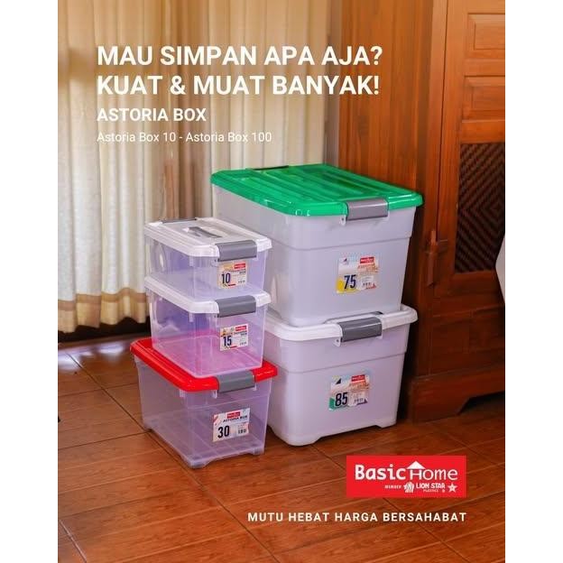 

Terlaris Micton Lion Star Basic Home Astoria Box Kotak Kontainer Plastik Roda 4