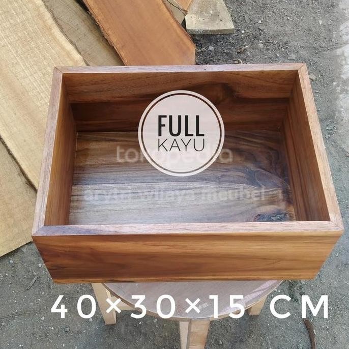 

Terlaris Wooden Storage Box Jati 403015 Cm Kotak Kayu Jati Full Kayu