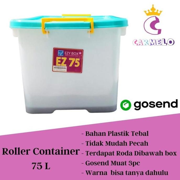 

Terlaris Roller Container Box 75L Ezy/ Container Box Roda/ Box Container Murah
