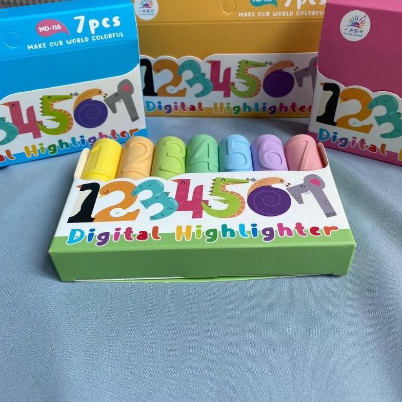 

Stabilo Lucu Number 1 Sampai 7 Highlitter Angka Stationery Lucu Unik Kado Viral Termurah