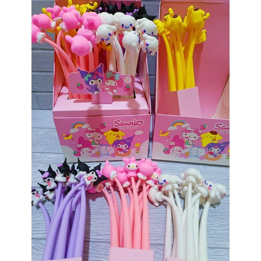 

12 PCS PULPEN GOYANG KARAKTER KARTUN KUROMI, MELODY / PULPEN ELASTIS LUCU UNIK / PULPEN MODEL TERBARU LUCU UNIK